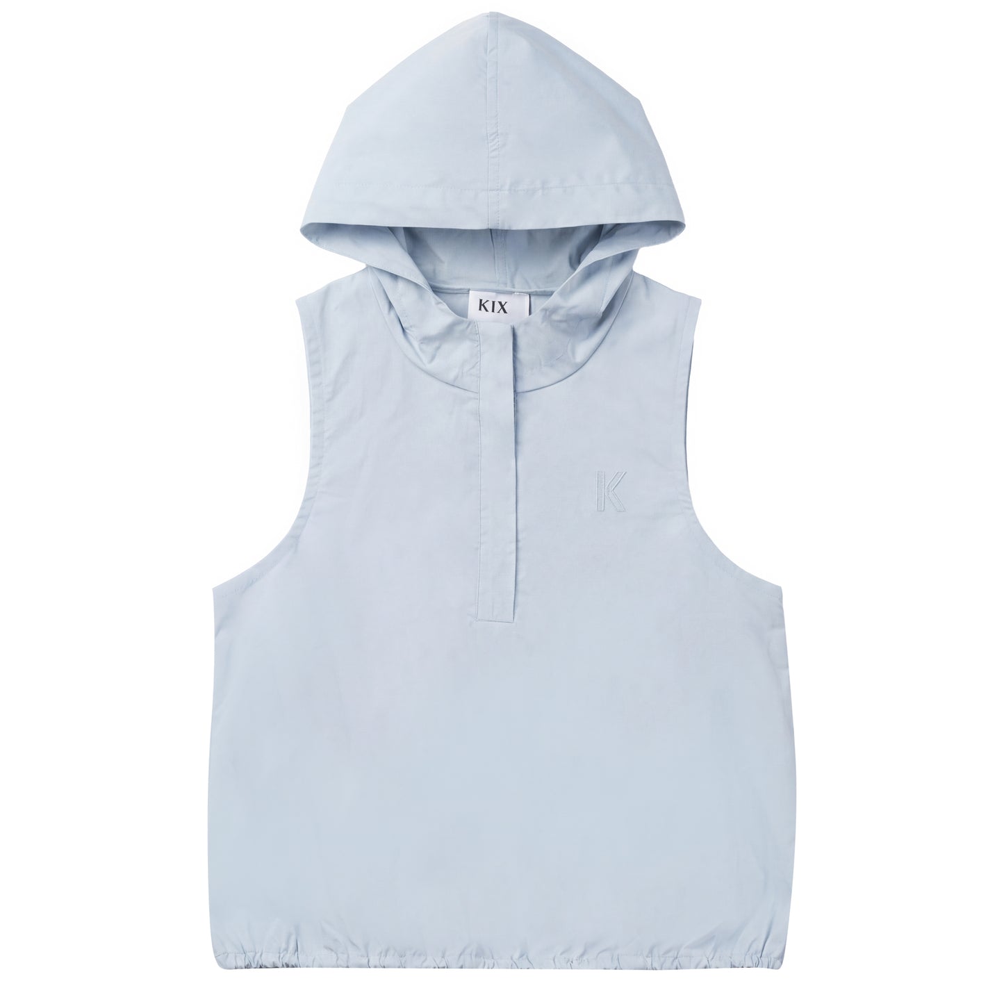Blue Hooded Bubble Vest
