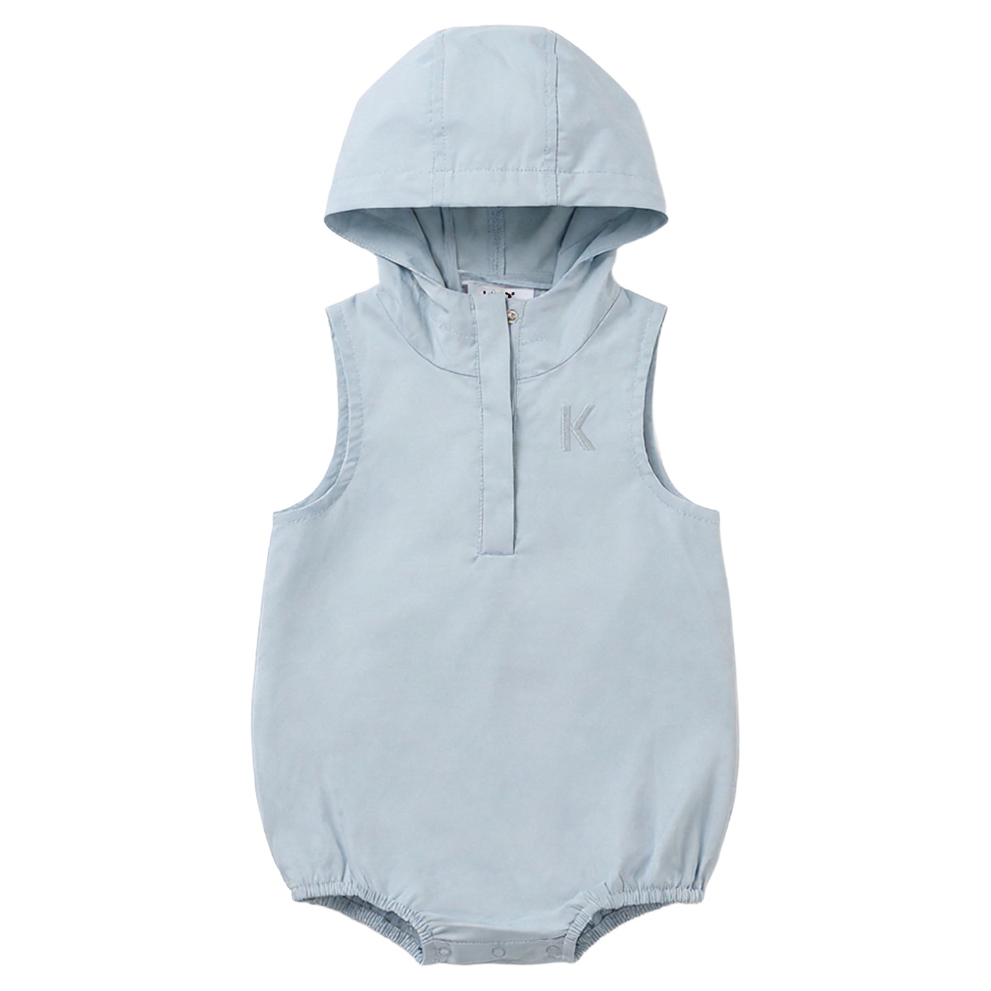 Hooded Bubble Romper-Blue
