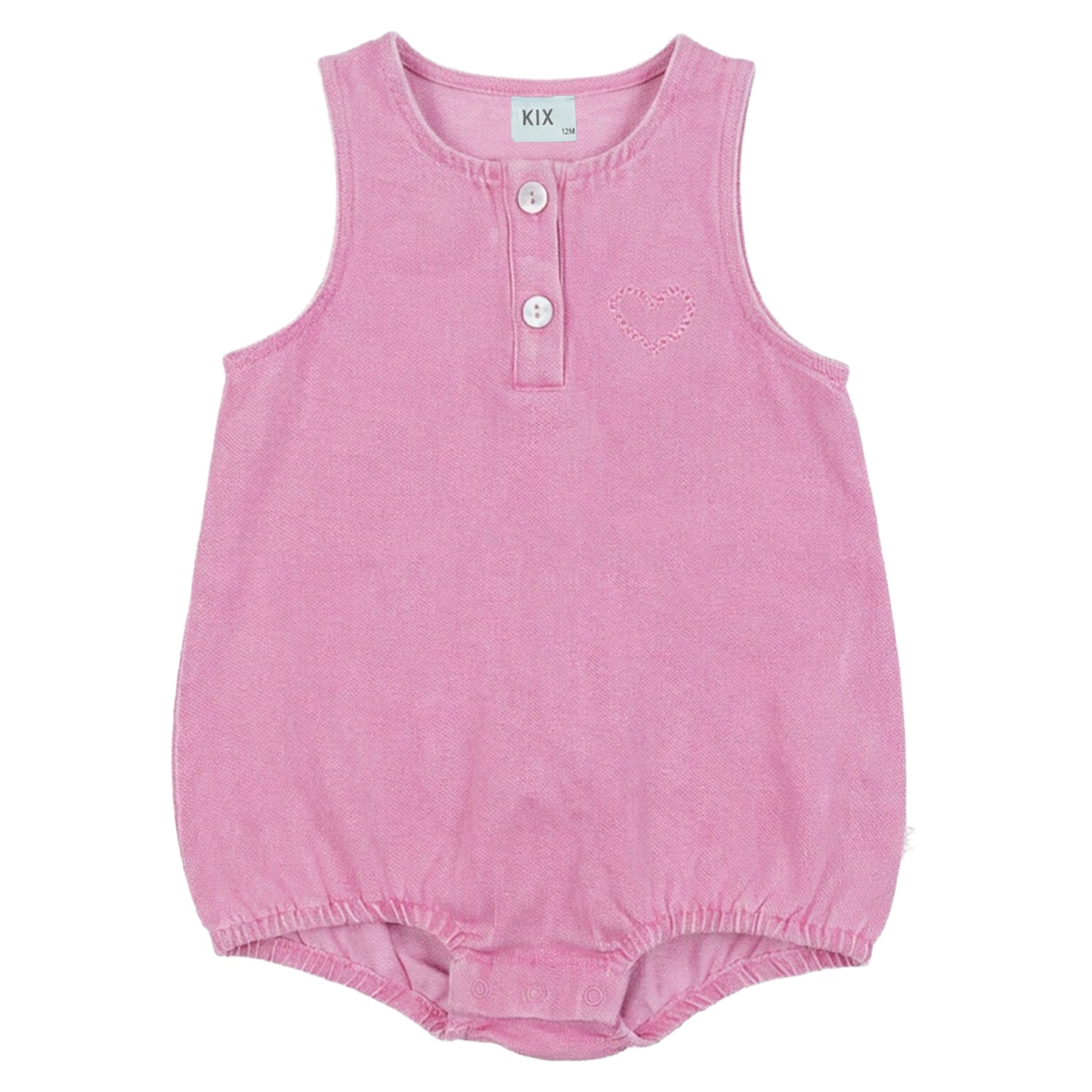 Pink Denim Romper