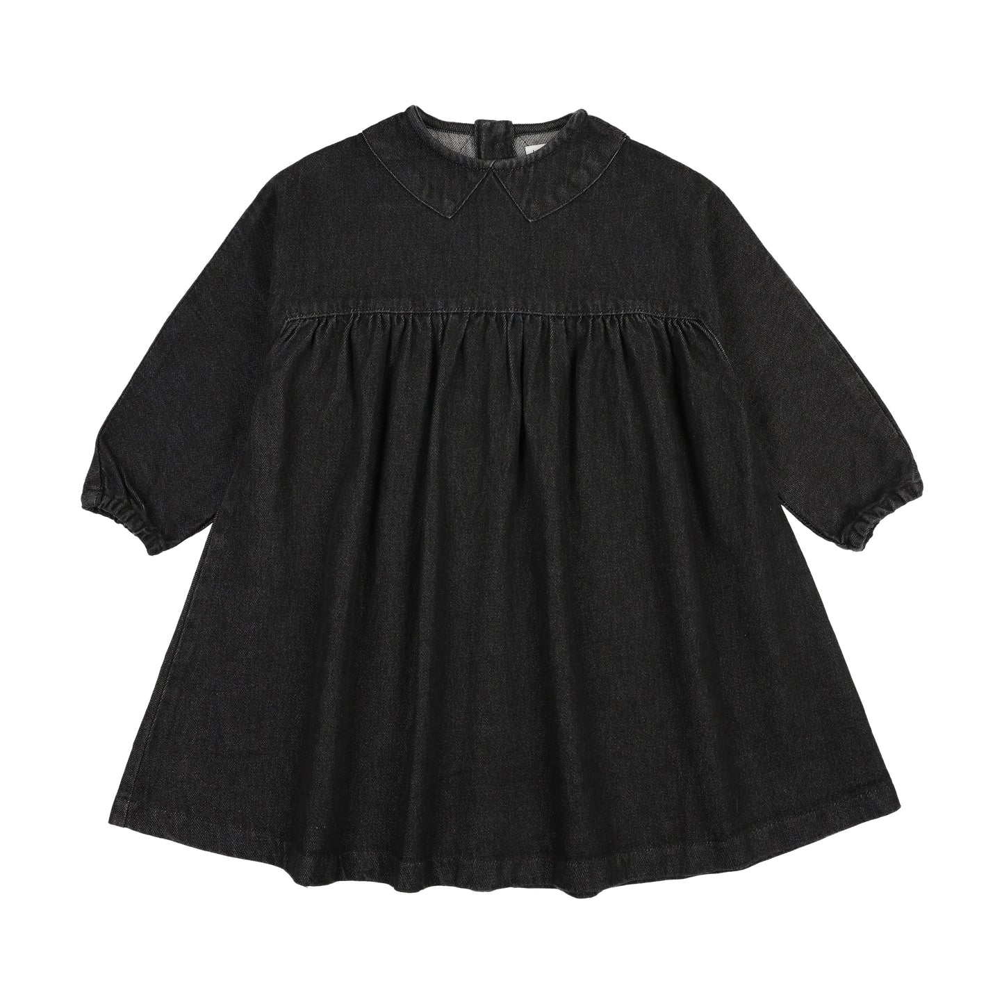 Peter Pan Collar Dress- Black