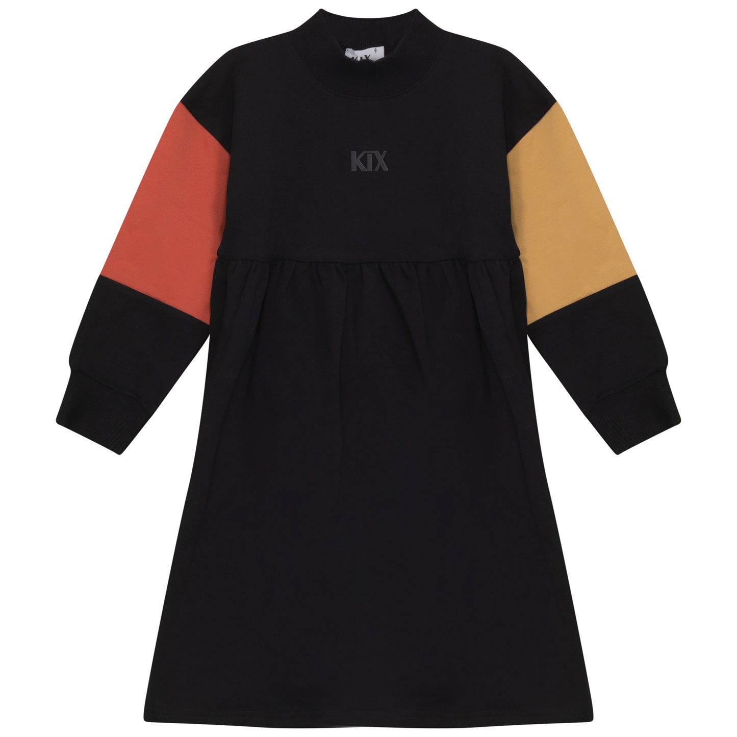 COLOR BLOCK HIGH WAISTED DRESS