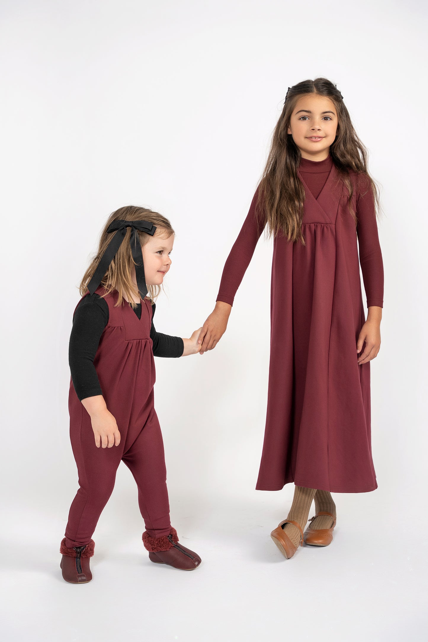 V DETAIL MAXI DRESS Wine
