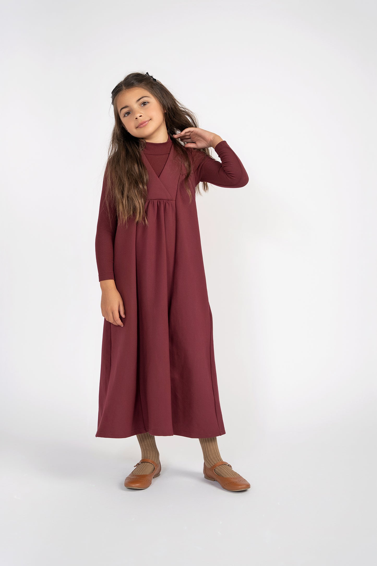 WINE MOCKNECK TOP