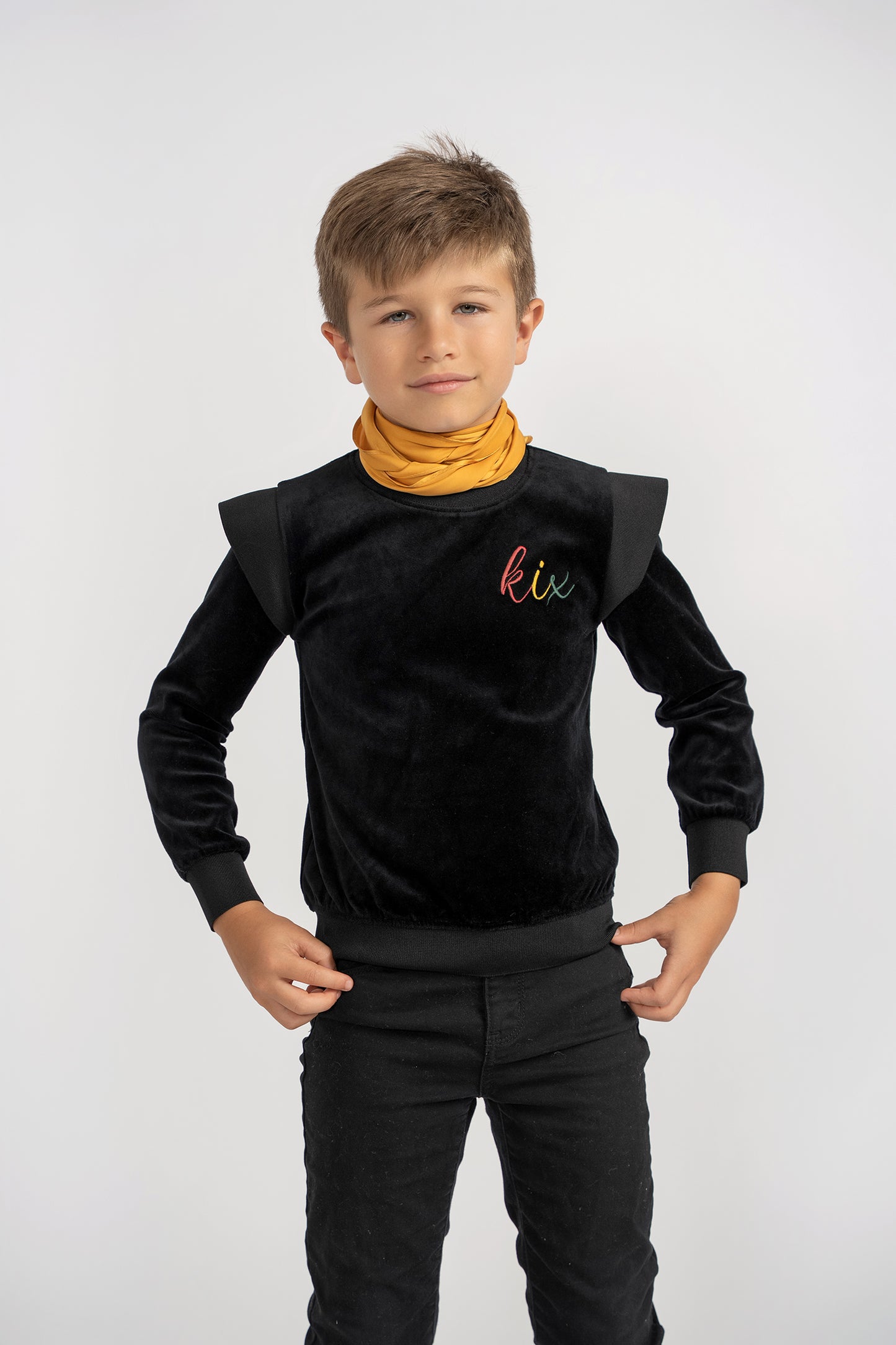 RIB EDGE VELOUR TOP