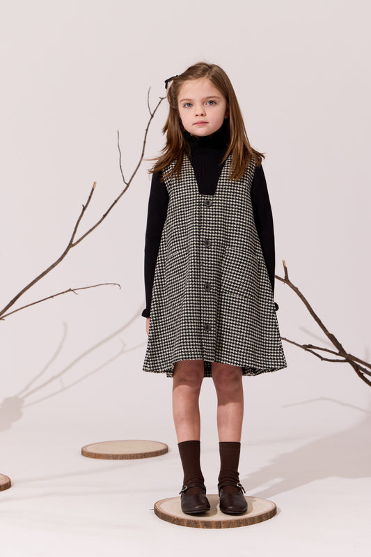 Pleat Houndstooth Jumper