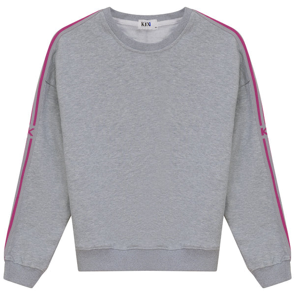 Logo Detail Sweatshirt- Grey
