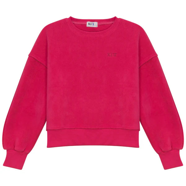 Sherpa Sweatshirt- Fuchsia