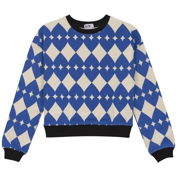Hearts Printed Sweatshirt