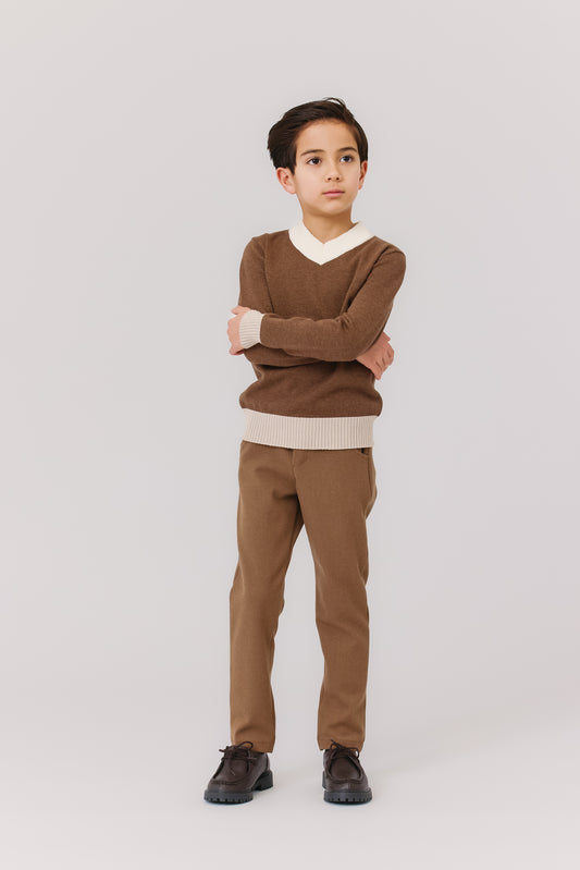 Camel Carter Knit Sweater