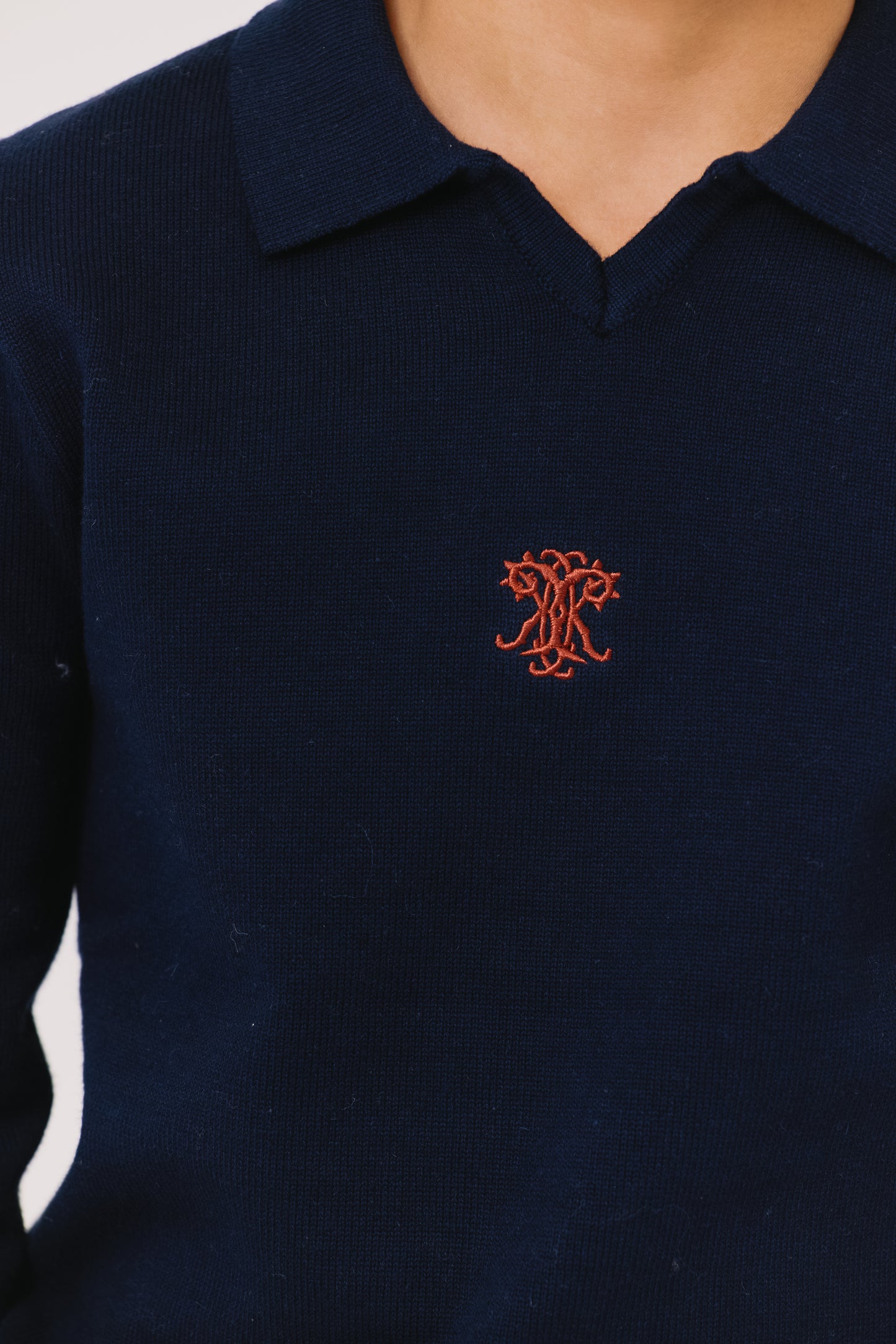 Navy Leo Knit Sweater