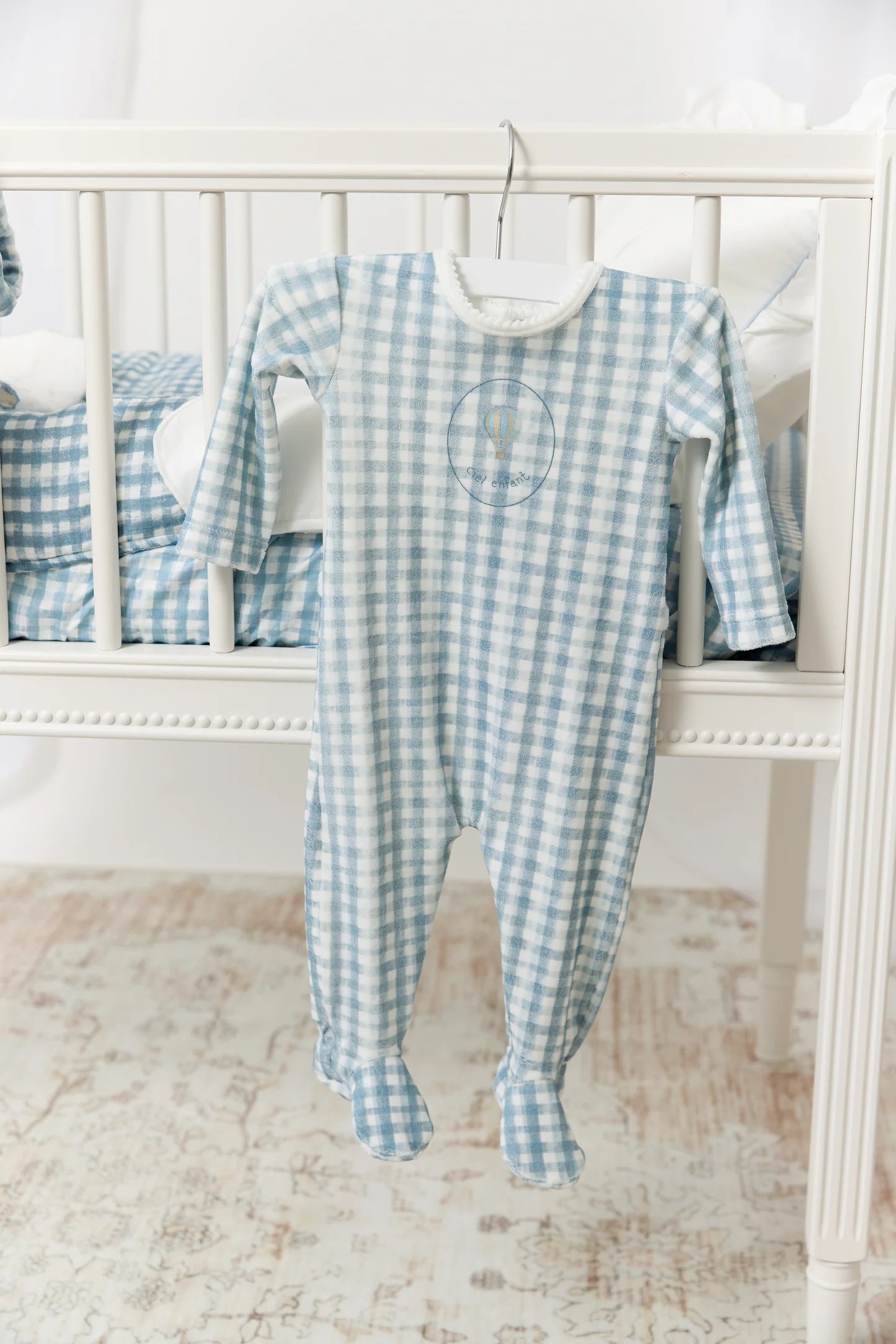Ciel Enfant Gingham Footie - Blue