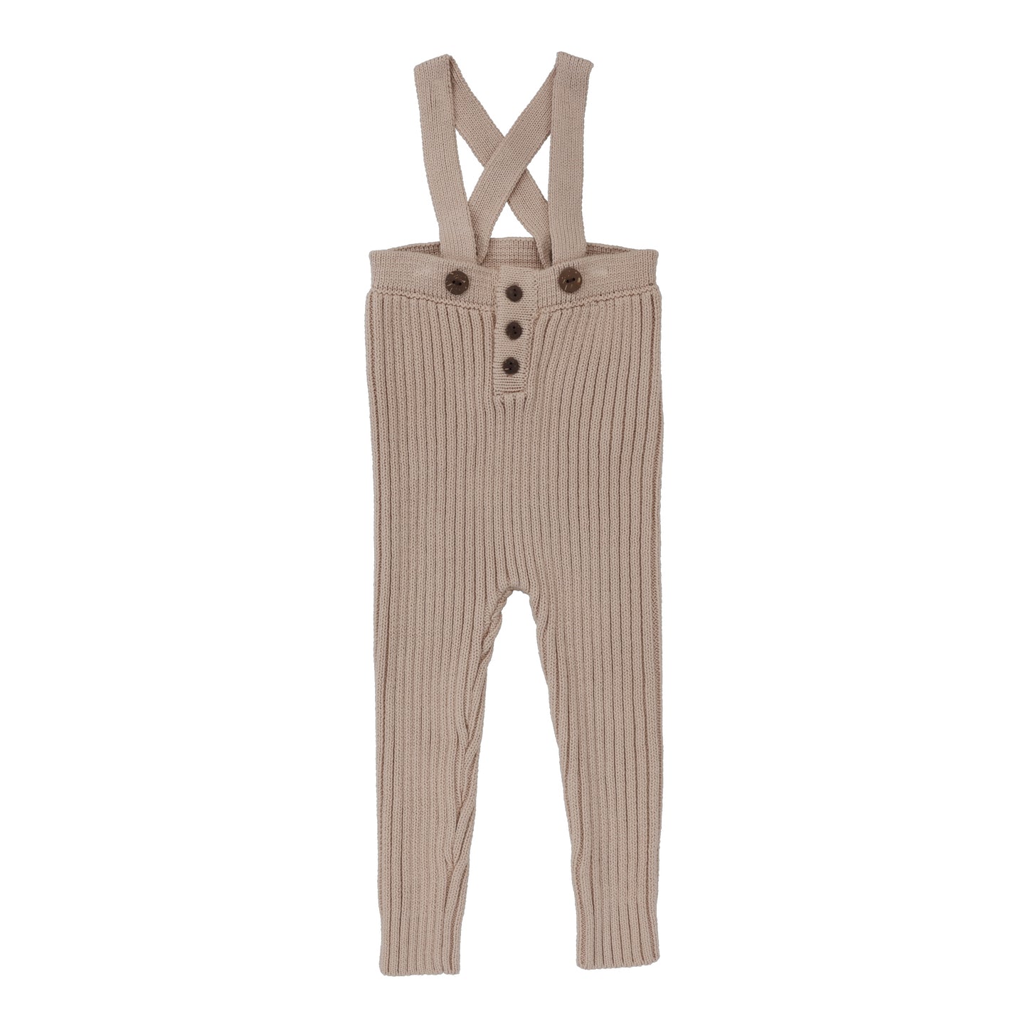 Rib Knit Overalls - Pink