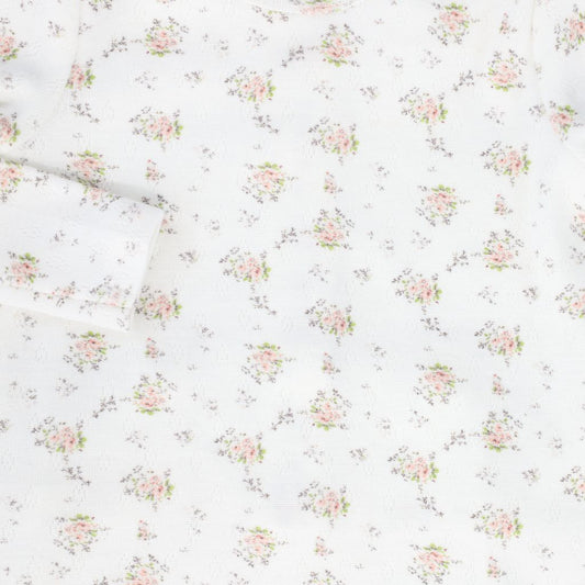 Pink Floral Printed Footie