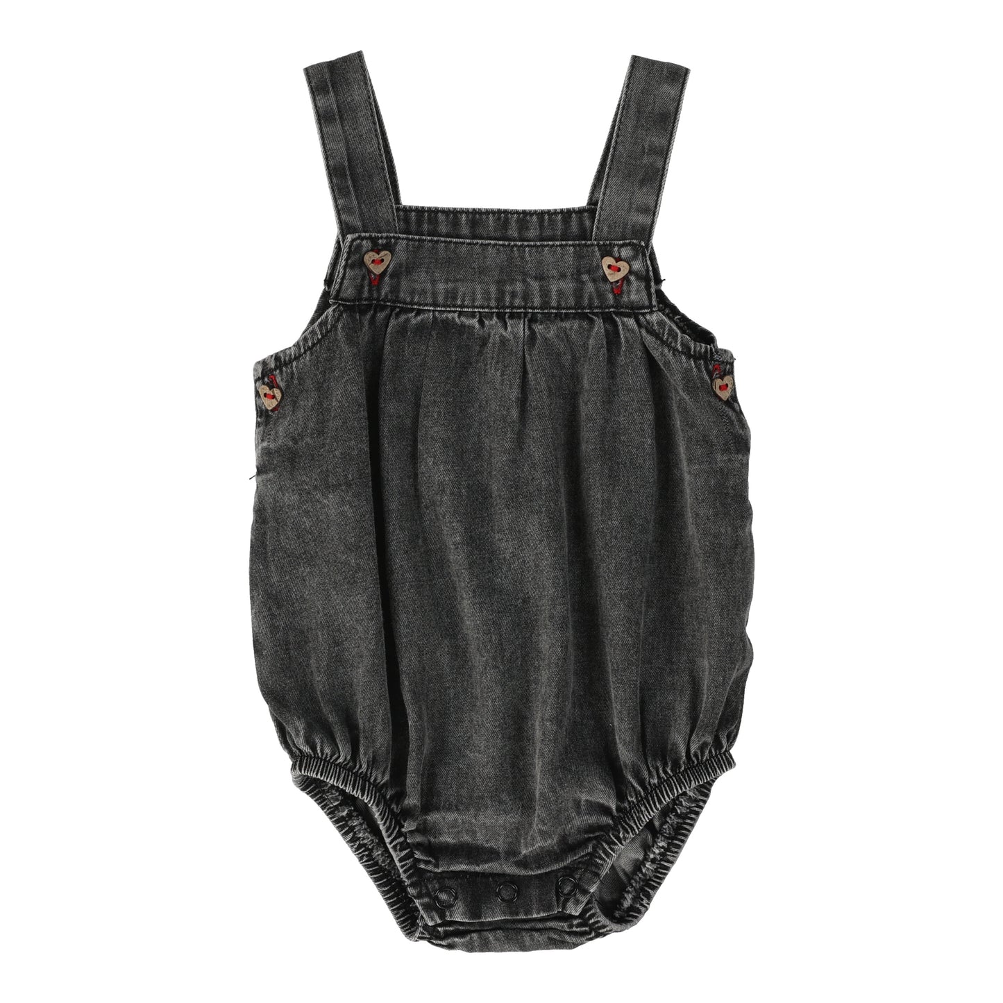 Girl Romper- Black Wash