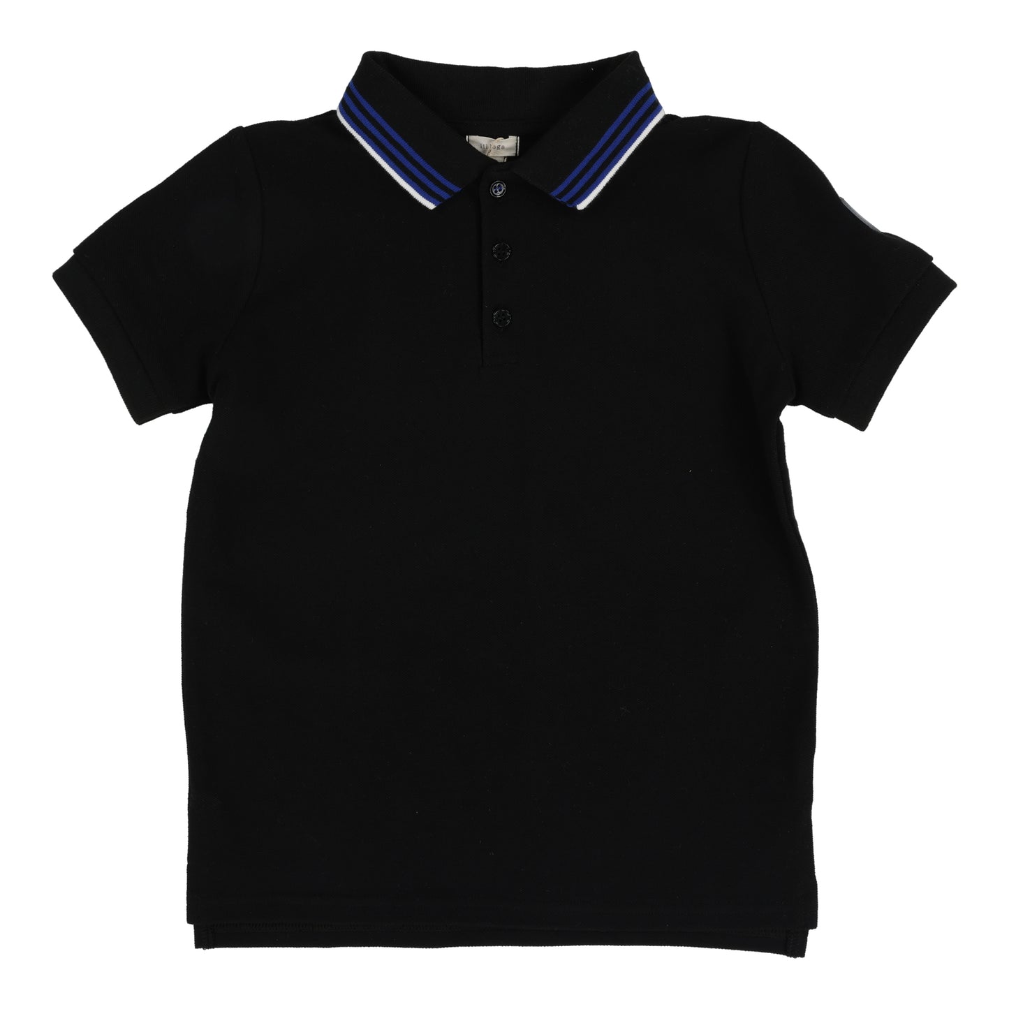 Multi Stripe Collar Polo- Black