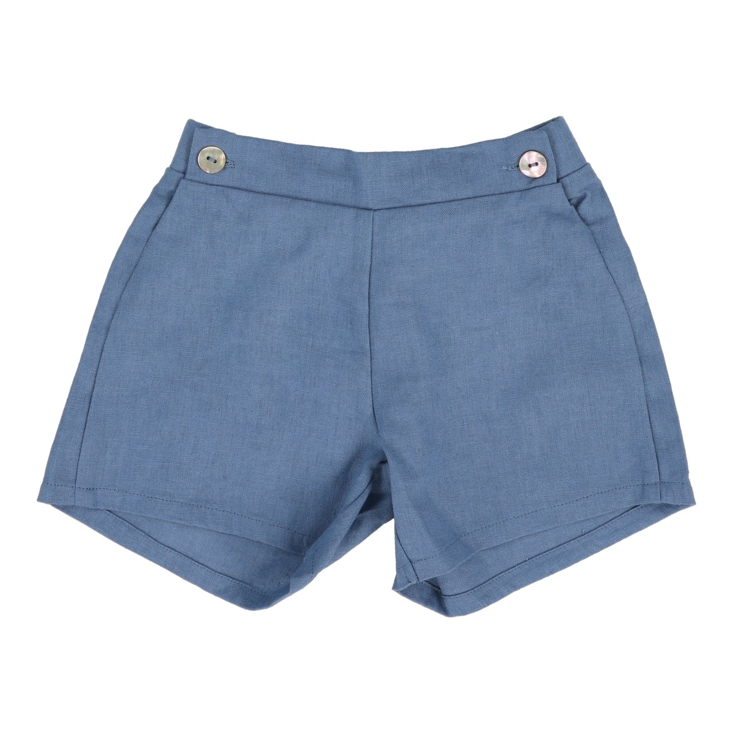 Linen Shorts Bright Blue