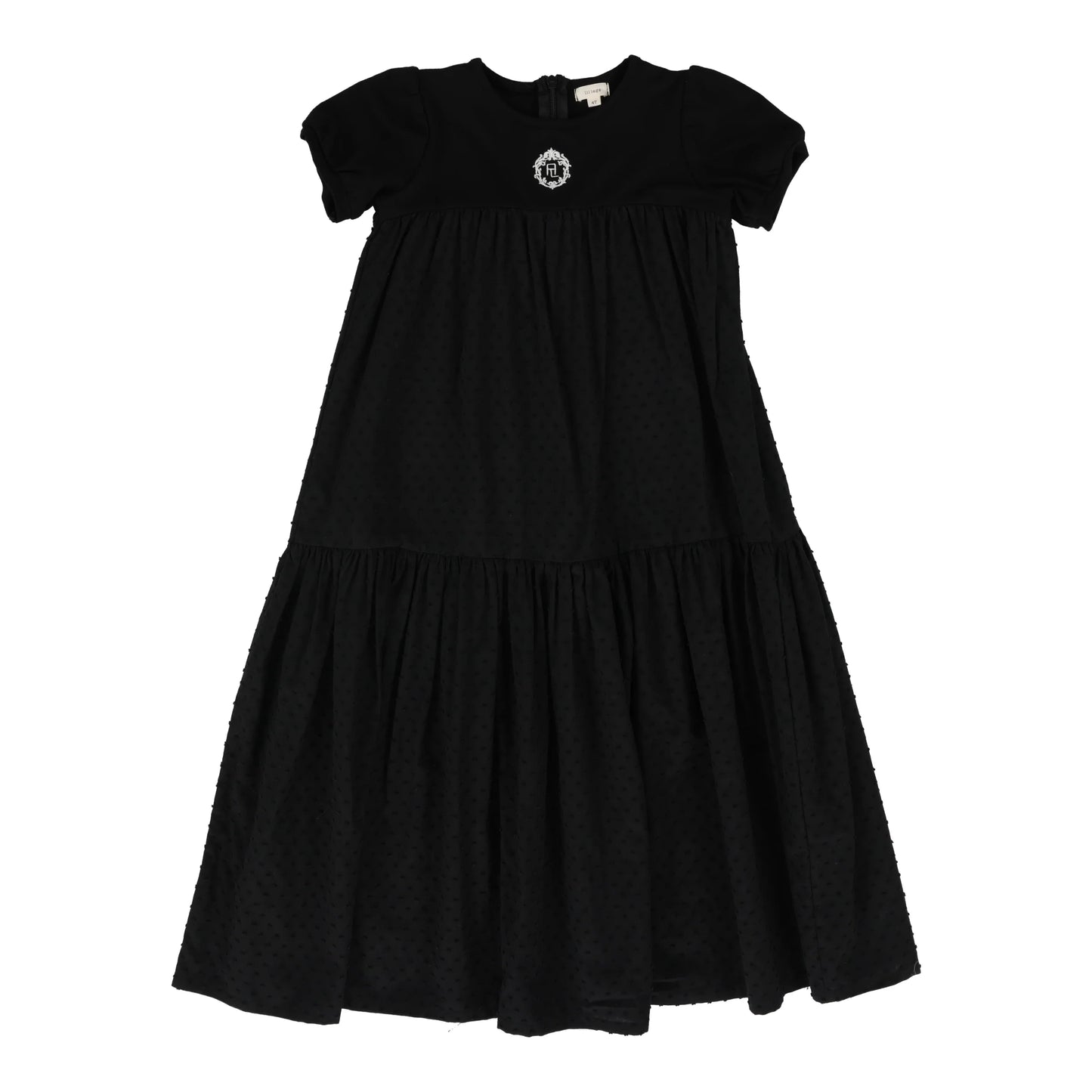 Emblem Maxi Dress Short Sleeve Black