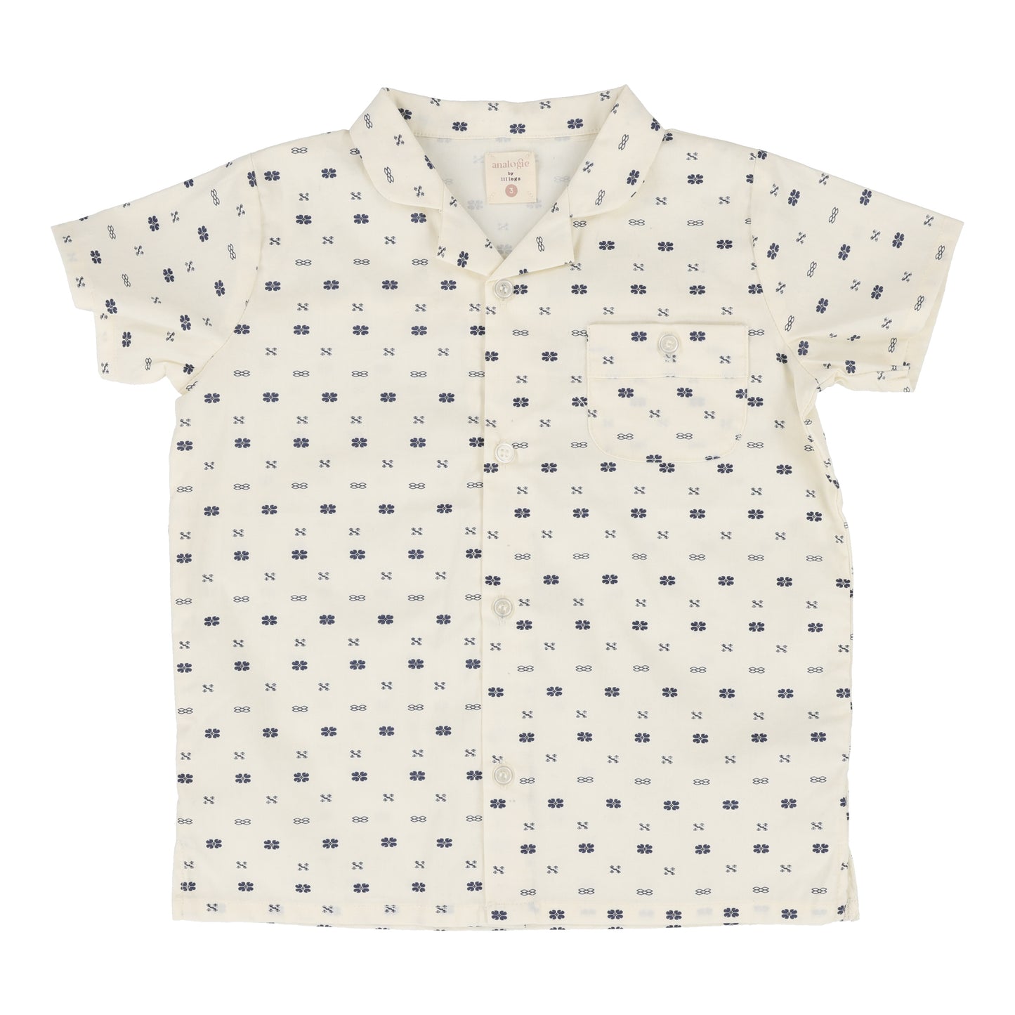 Geometric Collar Shirt Cream