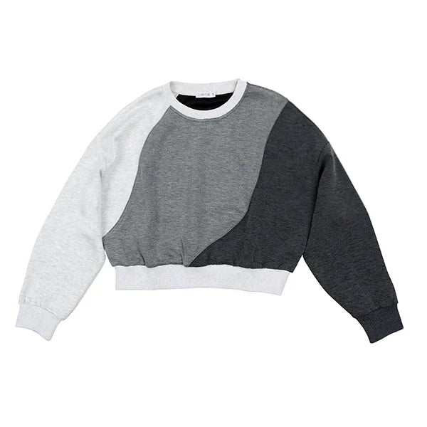 Mixed Grey Thea Wave Sweatshirt