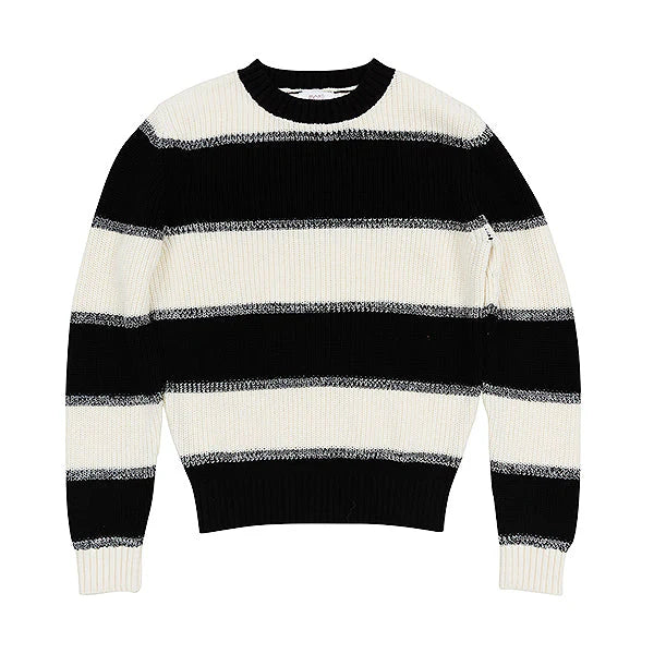 Black/White Ombre Striped Sweater