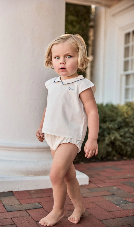 White/Navy Pico Toddler Set