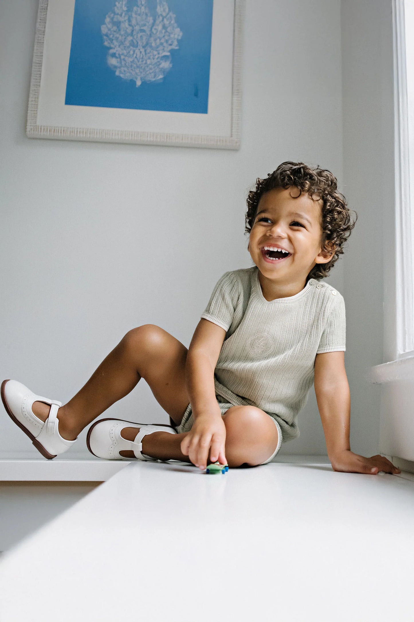 Shrub Green Boys Knit Emblem Set