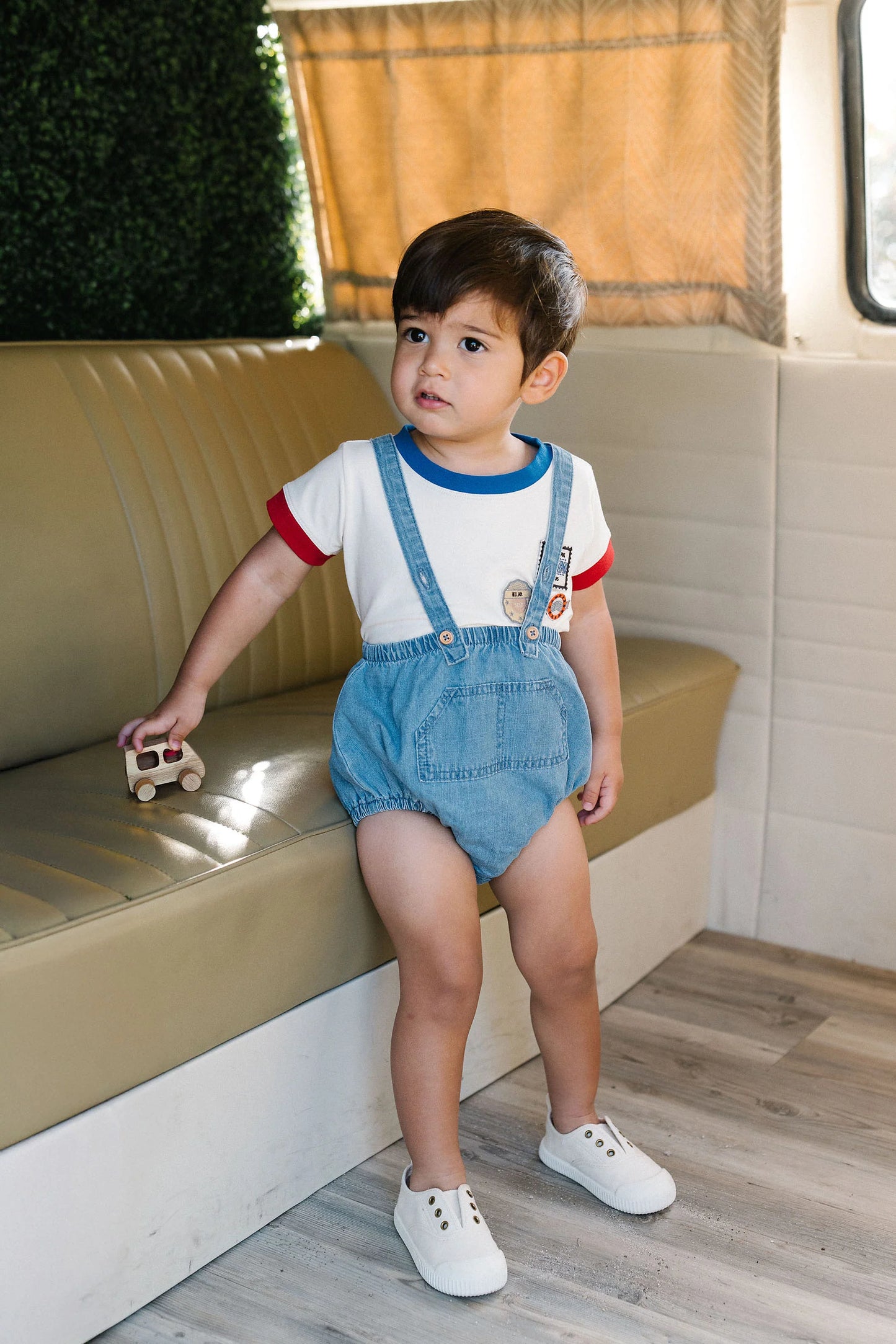 Patch Applique Tee- Cream