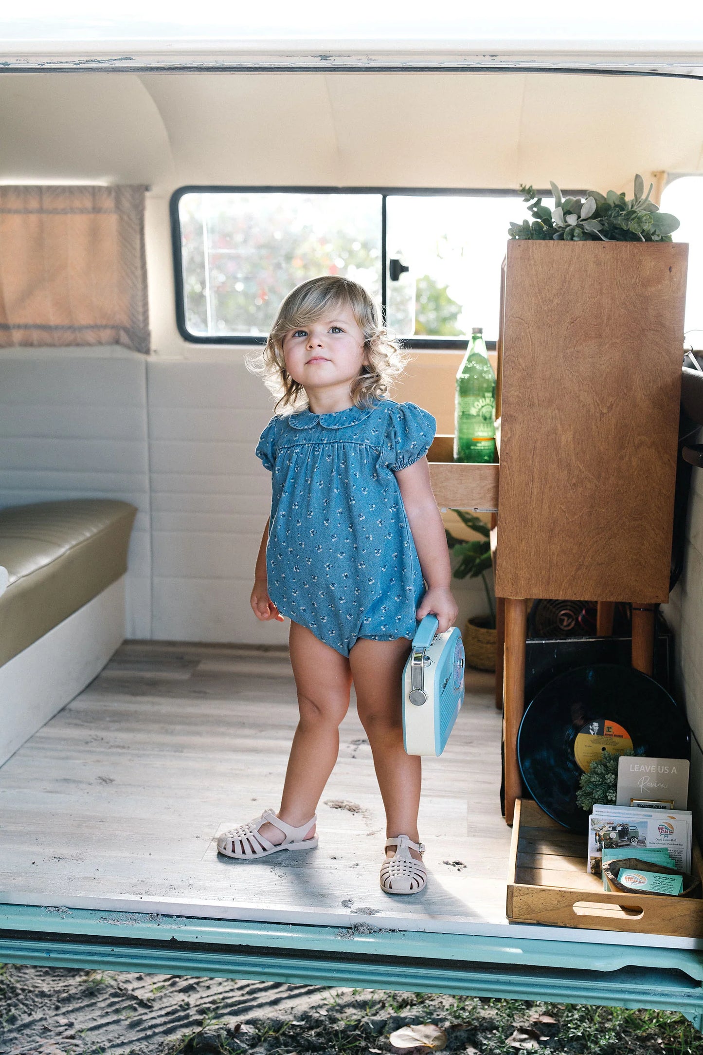 Dainty Denim Girls Romper