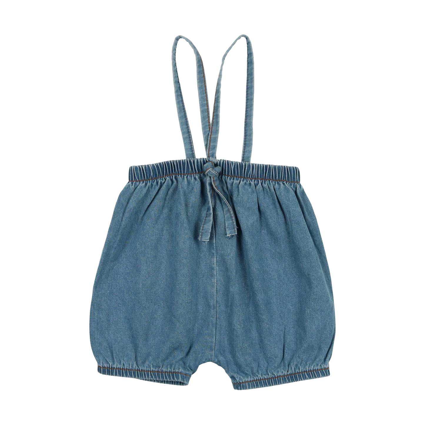 Denim Suspender Shorts- Denim Tencel