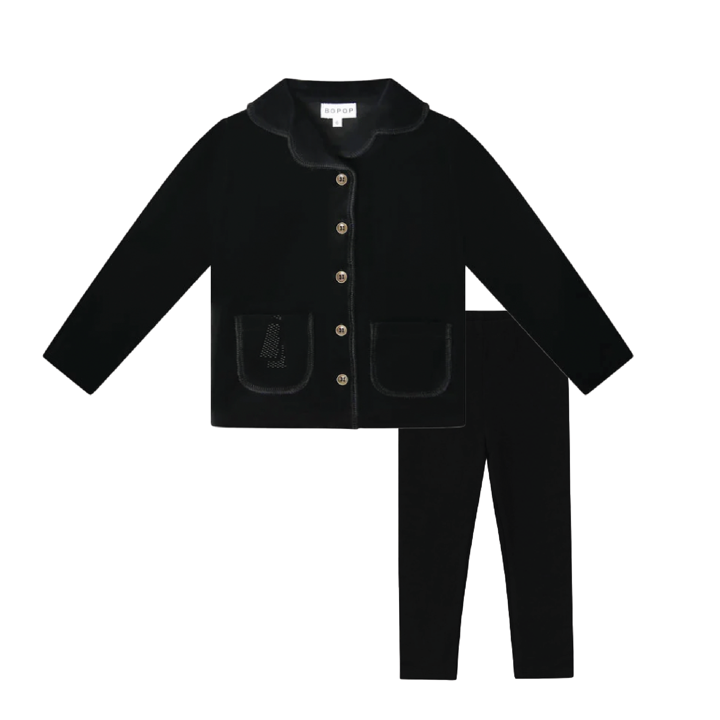 Studded Tie Boys Lounge Set