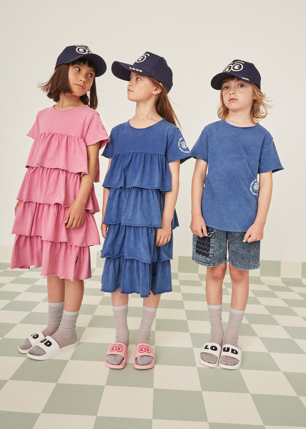 ESTATE AZALEA MARBLE DYE TIERED LAYERED DRESS