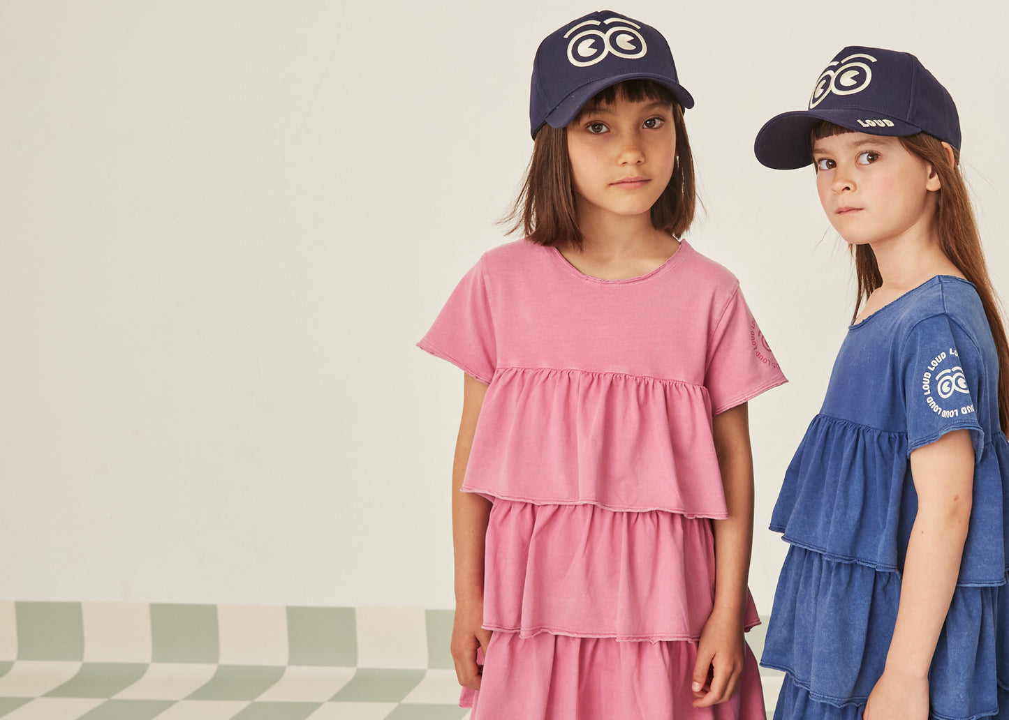ESTATE AZALEA MARBLE DYE TIERED LAYERED DRESS