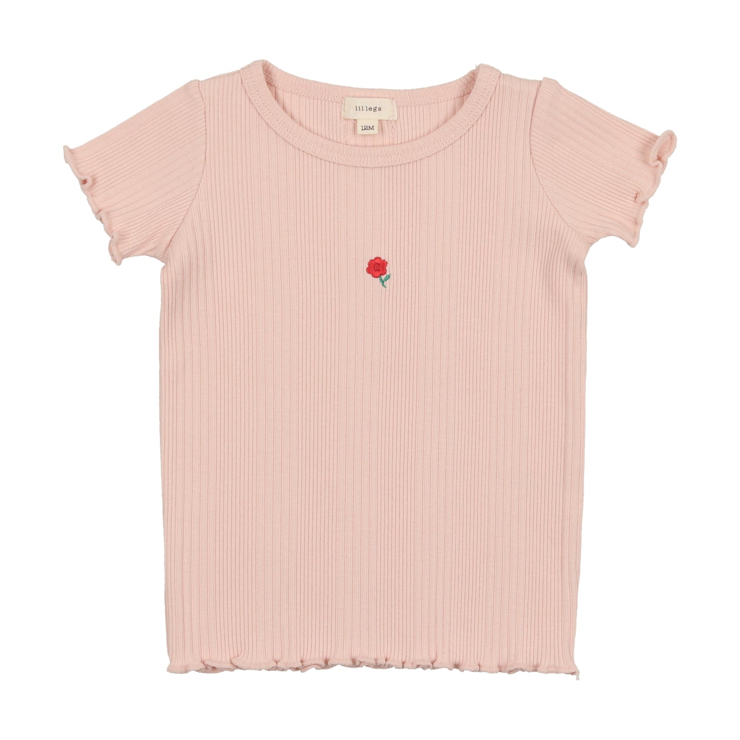 MULTI RIBBED TEE SHORT SLEEVE Light Pink