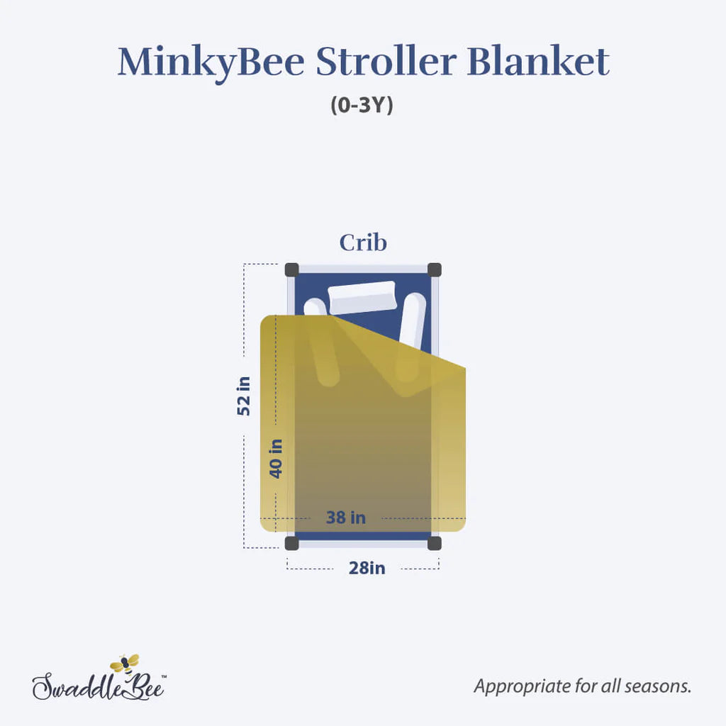 MinkyBee Stroller Blanket - Jewel Purple