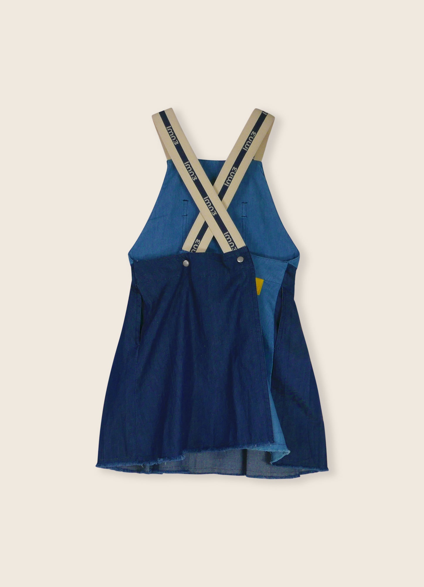 Apron Dress Light Blue & Dark Blue/Chambray