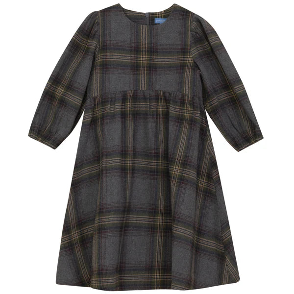 PLAID DRESS GREY