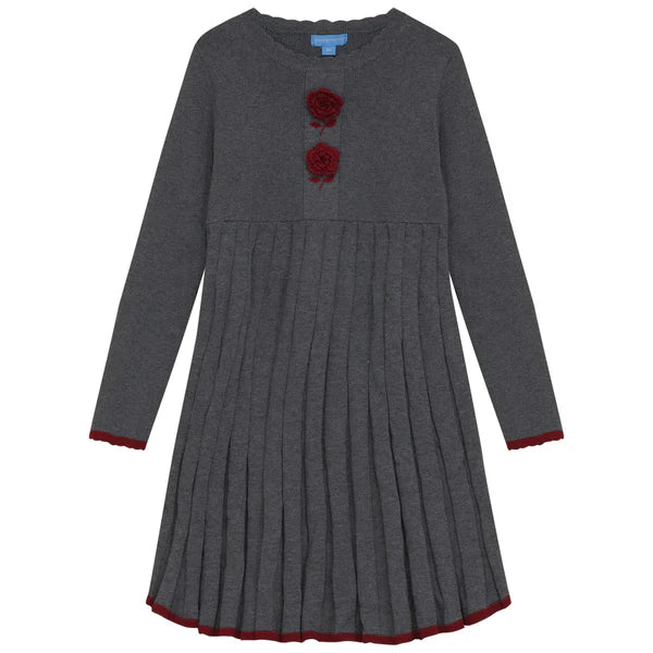 Crochet Flower Knit Dress