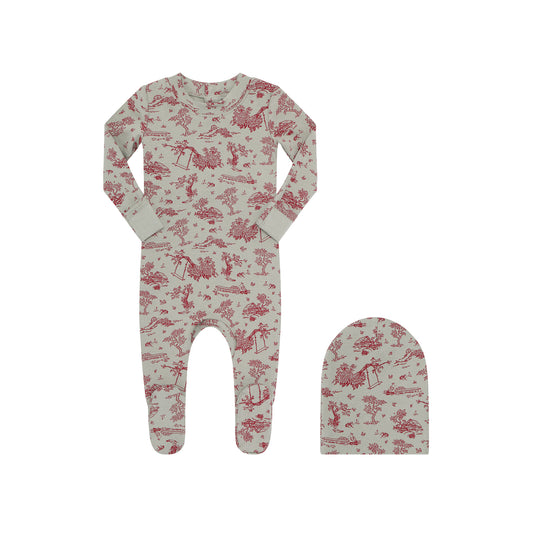 Pink Toile Stretchy