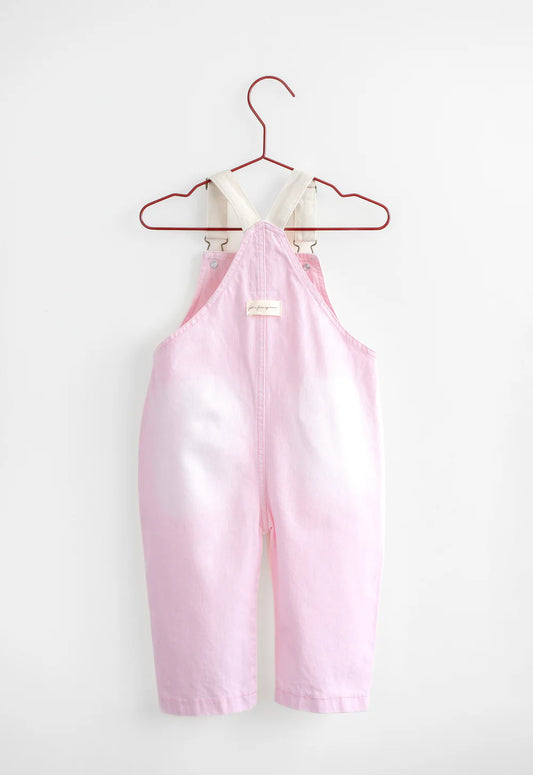 Pink Bow Barrel Overalls