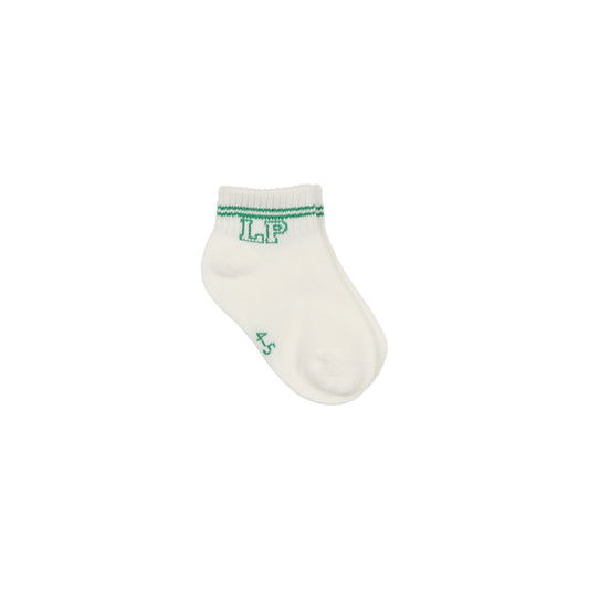 LP Short Socks- White/Green