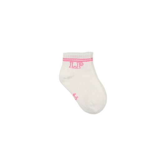 LP Short Socks- White/Pink