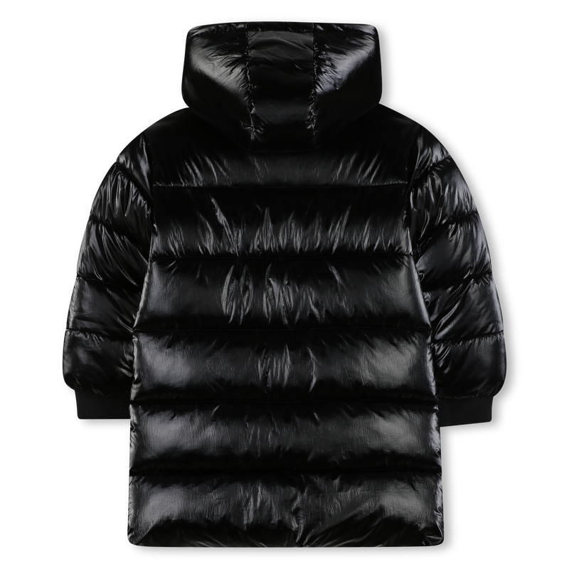 Hooded down jacket Black