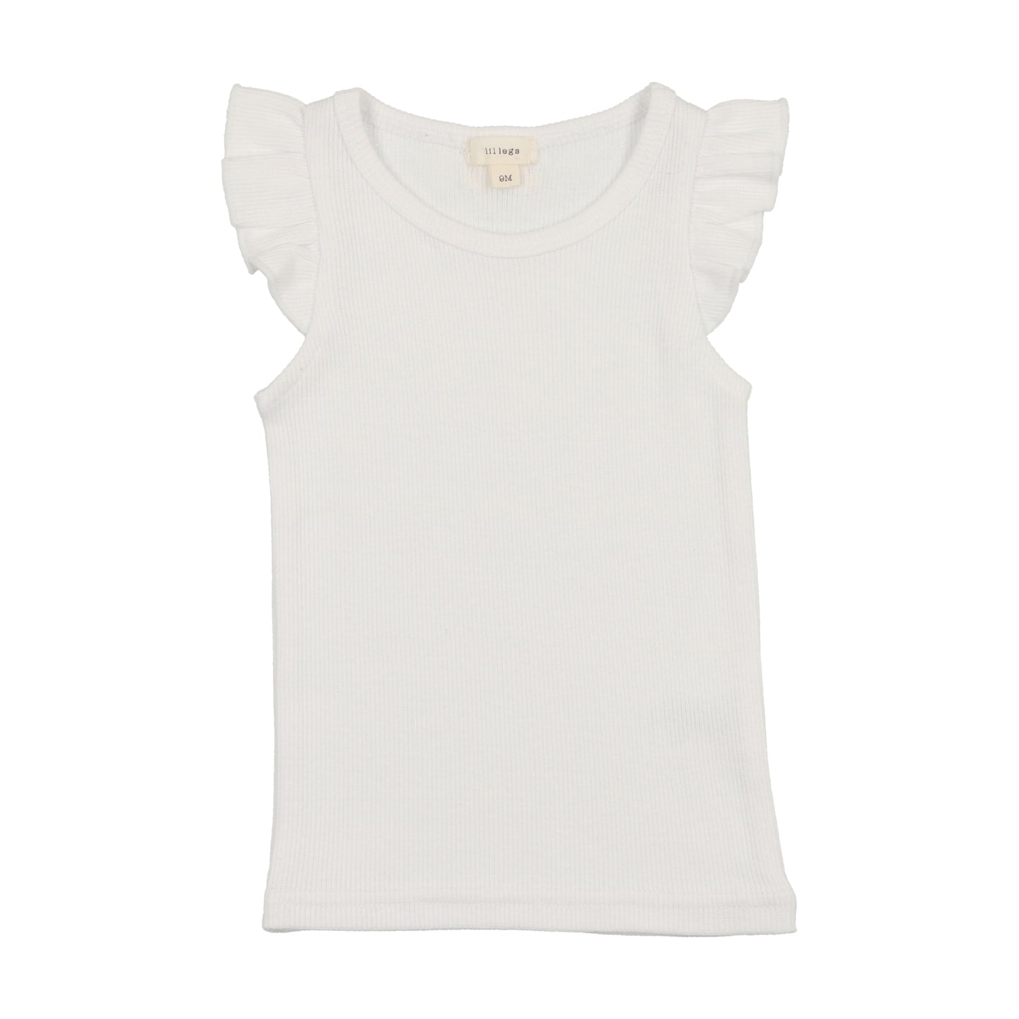 Ribbed Flutter Tank- White