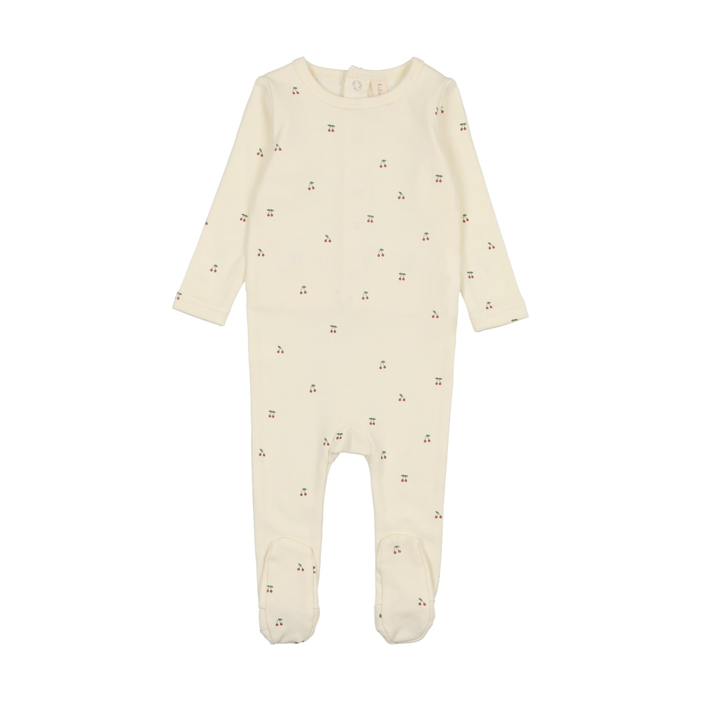 Scattered Cherry Footie Ivory/Red