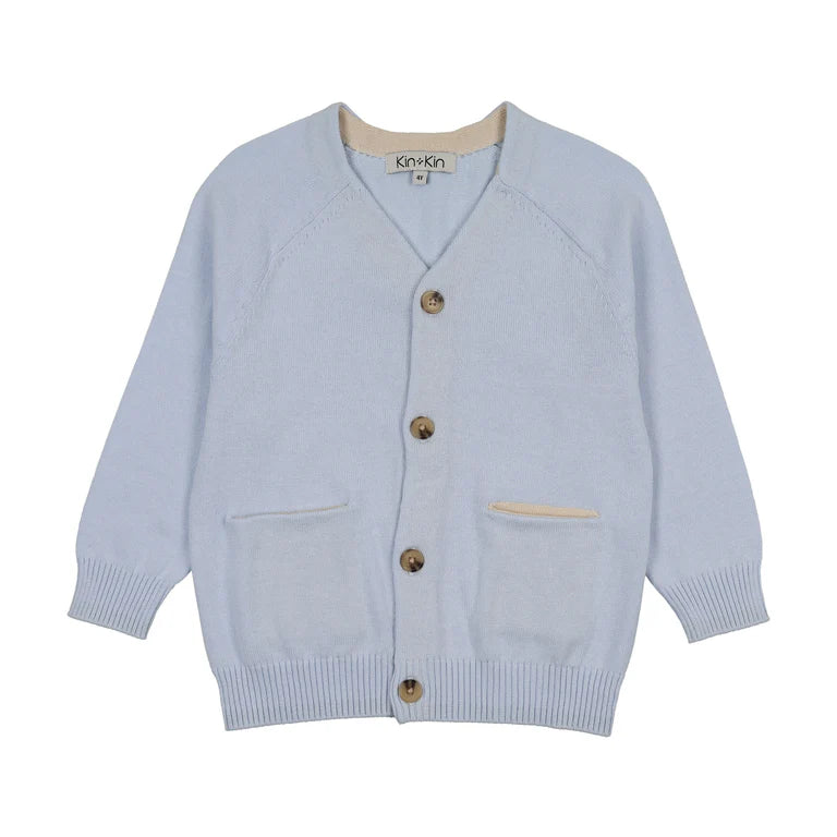 Light Blue V-Neck Cardigan