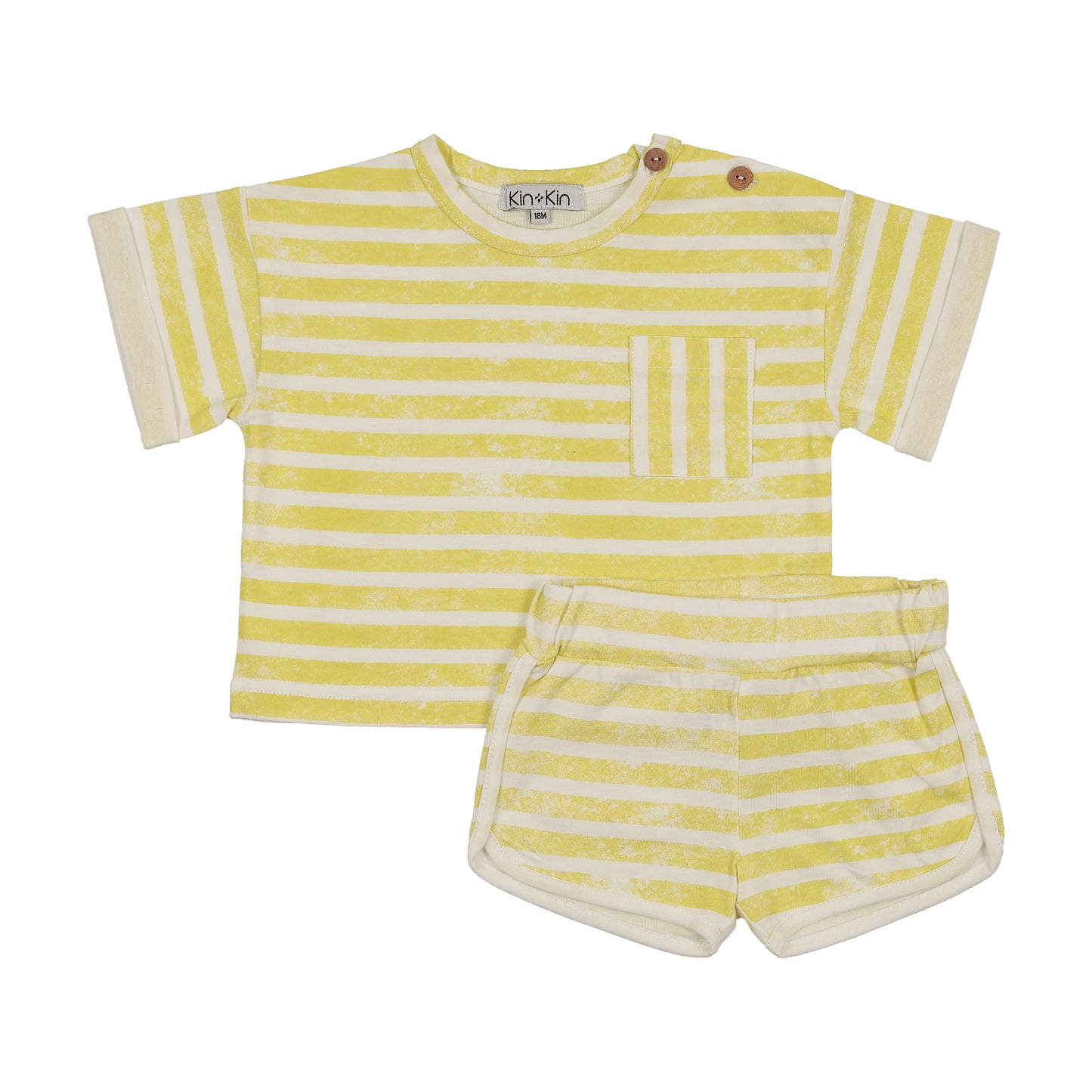 Striped Track Set- Neon Yellow Striped