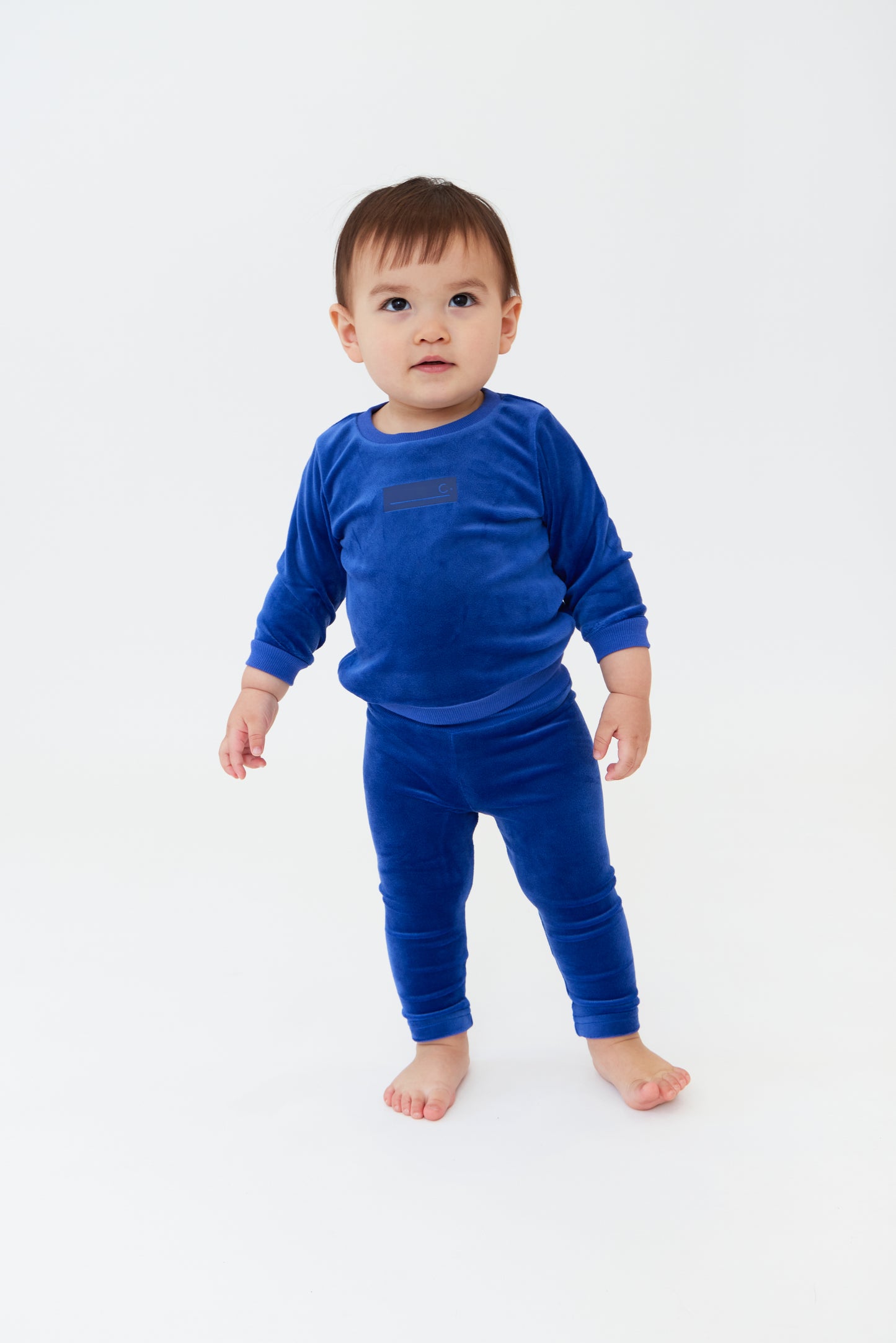 Velour Baby Set- Blue
