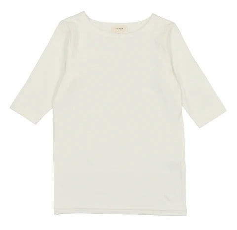 Bamboo Tee Three Quarter Sleeve Winter White
