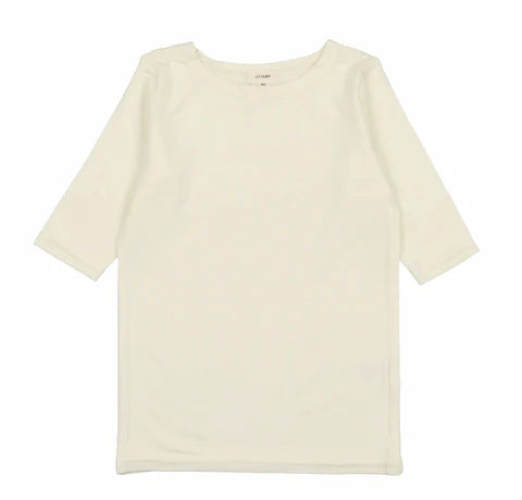 Bamboo Tee Three Quarter Sleeve Cream