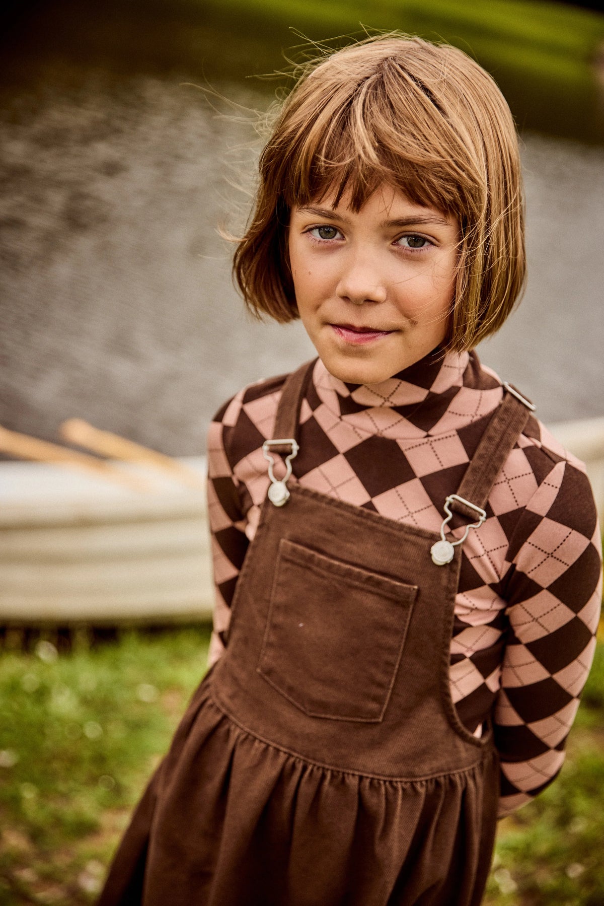 Casual Argyle Tneck - Brown
